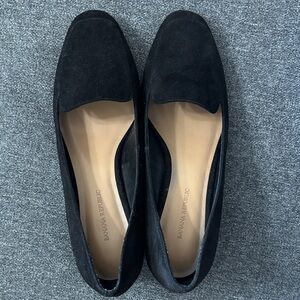 Banana Republic Black Suede Loafers Size 7.5 W